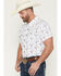 Image #2 - Rock & Roll Denim Men's TEK Steer Skull Short Sleeve Snap Stretch Western Shirt, , hi-res