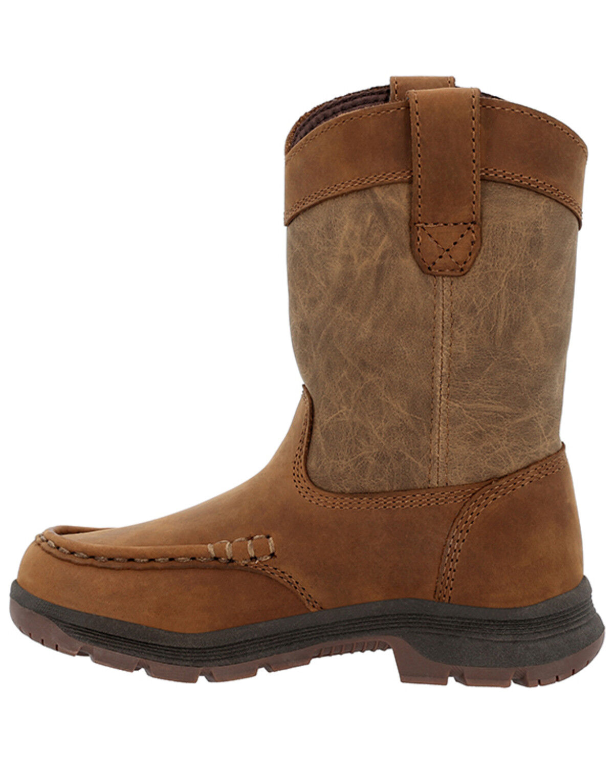 Image #3 - Georgia Boot Boys' Athens Superlyte Work Boots - Moc Toe, Brown, hi-res