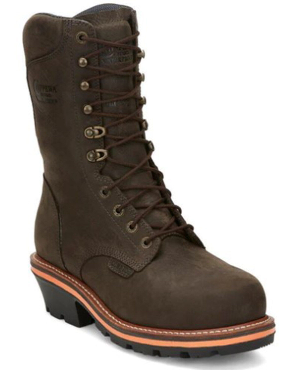 Image #1 - Chippewa Men's Thunderstruck 10" Waterproof Insulated Lace-Up Work Logger Boot - Nano Composite Toe, Brown, hi-res