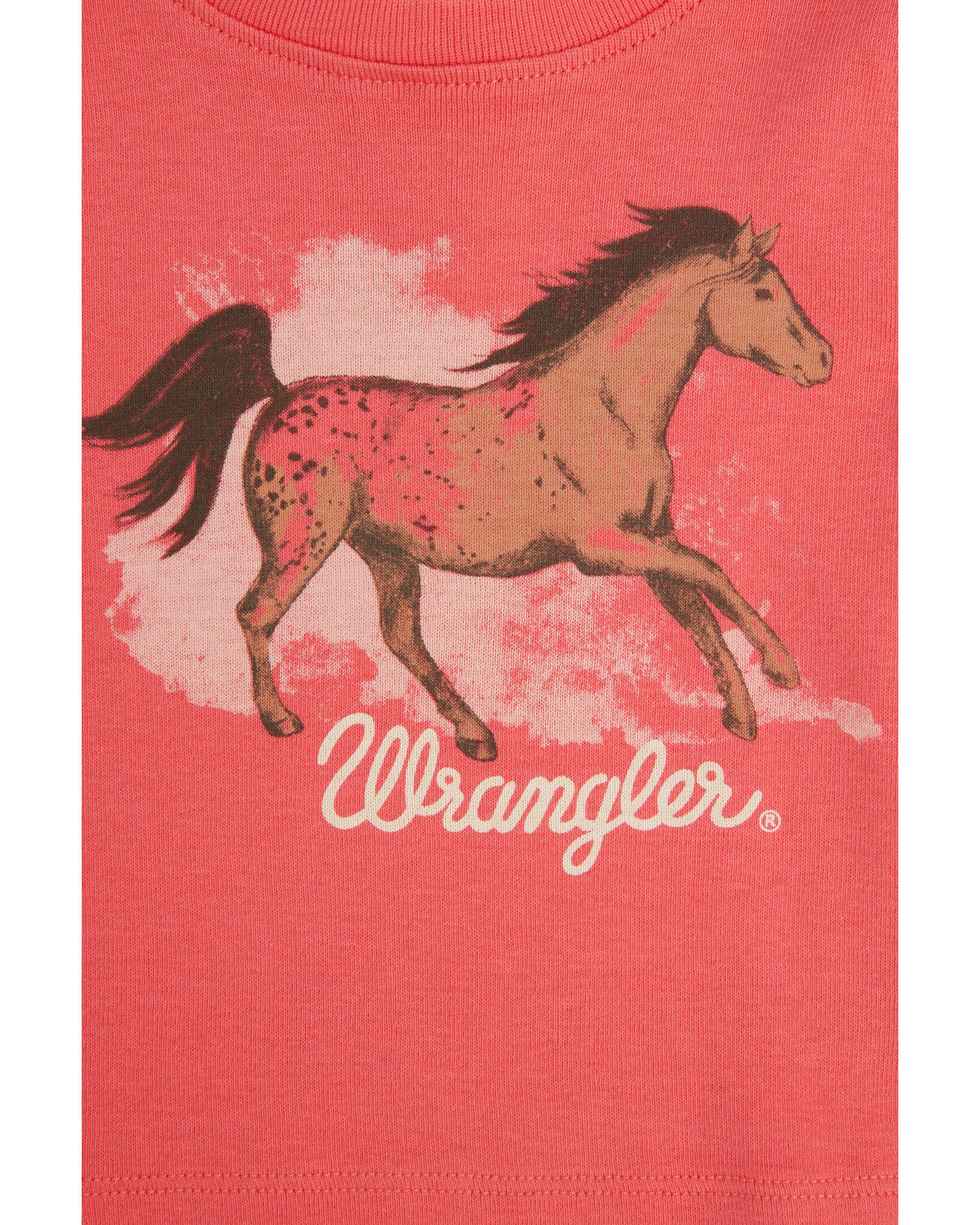 Image #2 - Wrangler Infant Girls' Horse Long Sleeve Graphic Shirt, Pink, hi-res