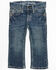 Image #1 - Cody James Toddler Boys' Stone Cold Wash Slim Boot Stretch Jeans, Dark Medium Wash, hi-res