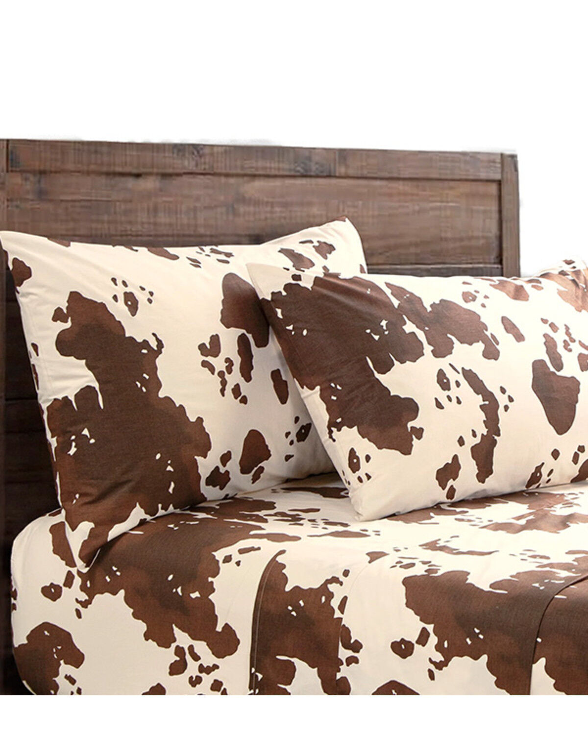 HiEnd Accents 200TC Cotton Elsa Cowhide 3 Piece Sheet Set - Twin Size, Chocolate, hi-res