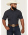 Image #1 - RANK 45&reg; Men's RODEOTEK&trade; 2.0 8 Spec Geo Print Short Sleeve Snap Stretch Performance Shirt, Black, hi-res