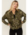 Image #2 - Miss Me Women's Camo Print Sequins Utility Jacket, Green, hi-res