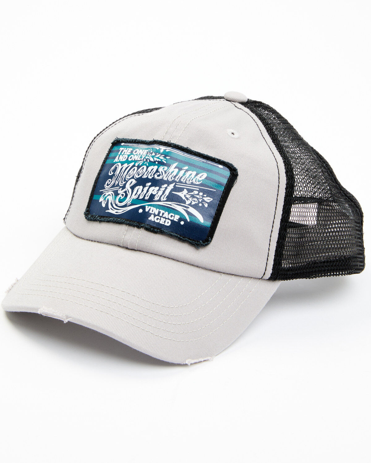 Moonshine Spirit&reg; Men's Vintage Aged Ball Cap, Light Grey, hi-res