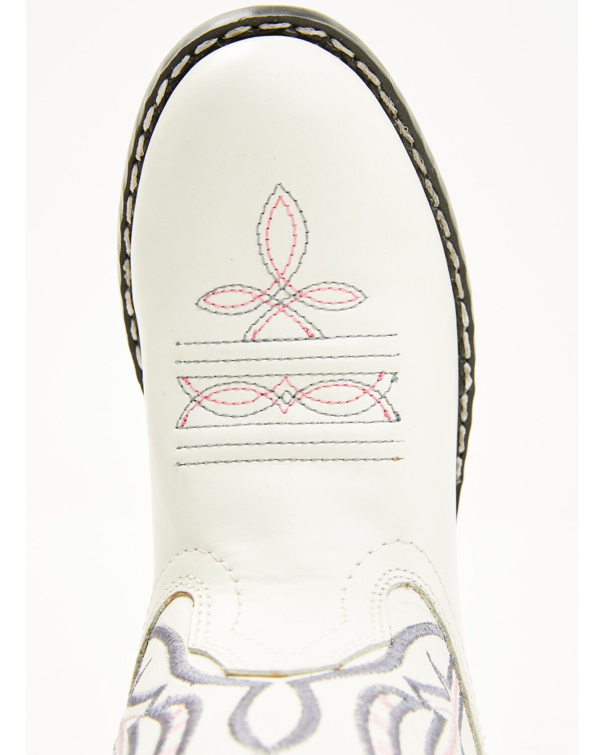 Image #6 - Shyanne Girls' Cassie Western Boots - Round Toe, White, hi-res