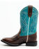 Image #3 - RANK 45&reg; Boys' Connor Western Boots - Broad Square Toe, Blue, hi-res
