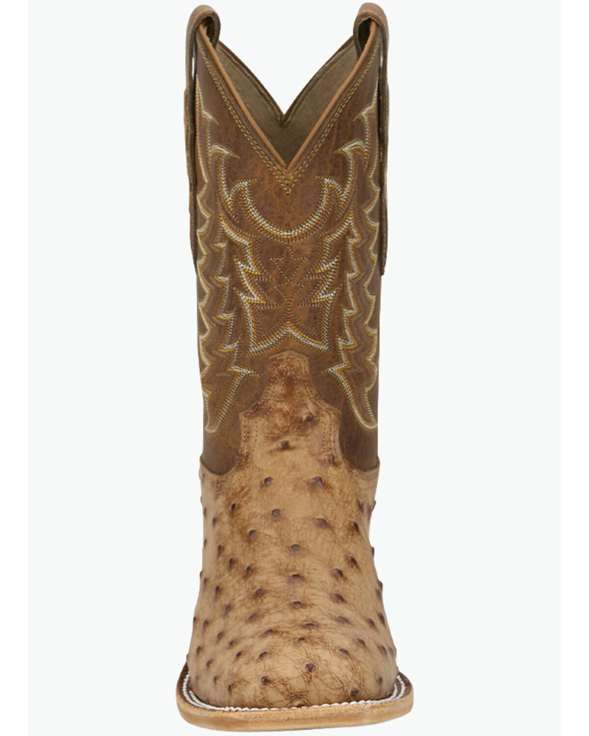 Image #4 - Tony Lama Men's Heritage Juan Exotic Ostrich Western Boots - Broad Square Toe, Brandy Brown, hi-res