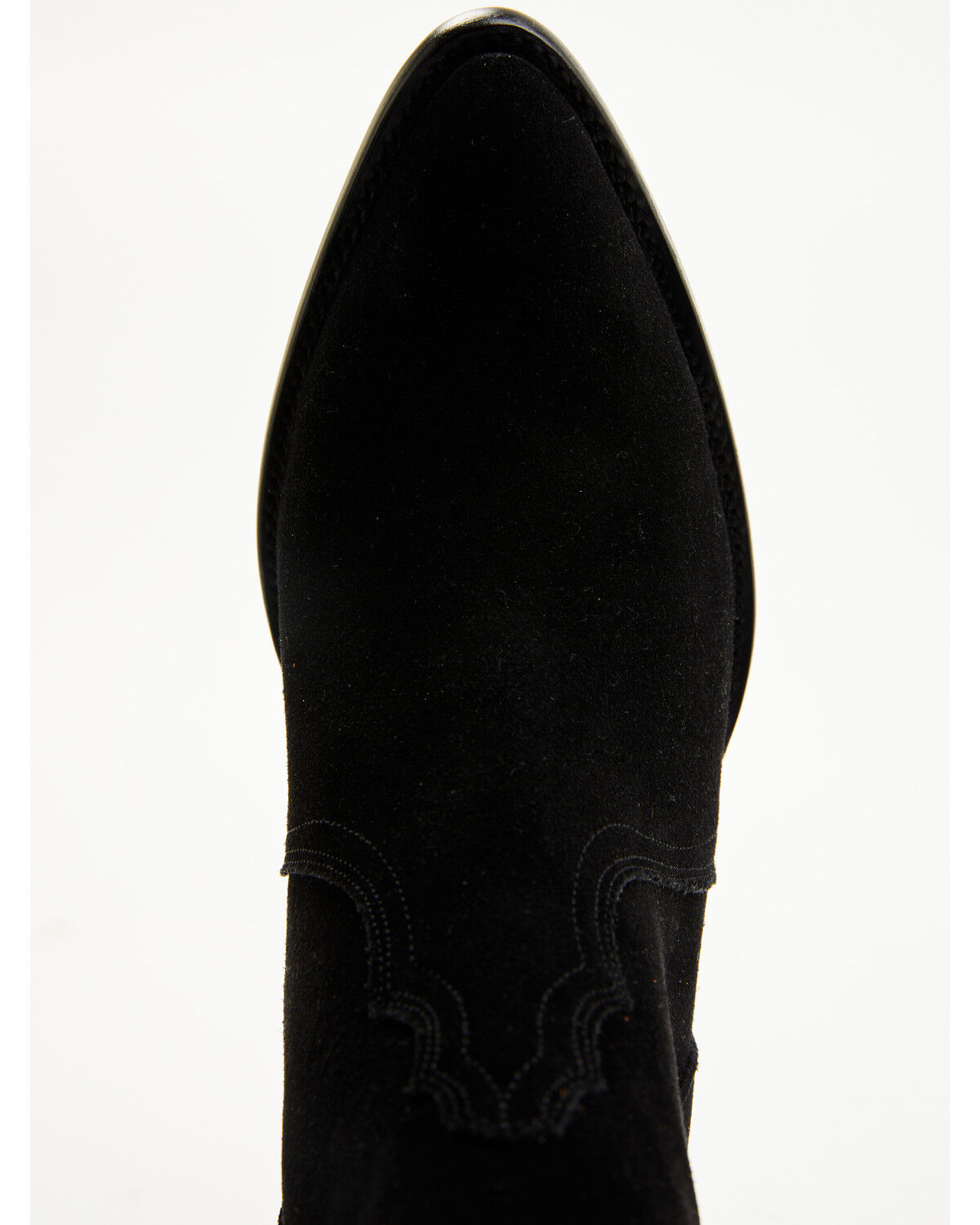 Image #6 - Lucchese Women's Maypop Fringe Side Zip-Up Booties - Round Toe, Black, hi-res