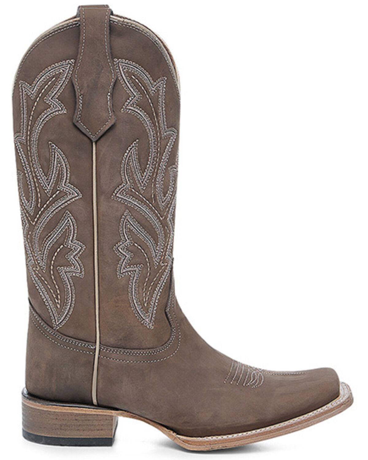 Image #2 - Circle G Women's Embroidered Western Boots - Broad Square Toe, Chocolate, hi-res