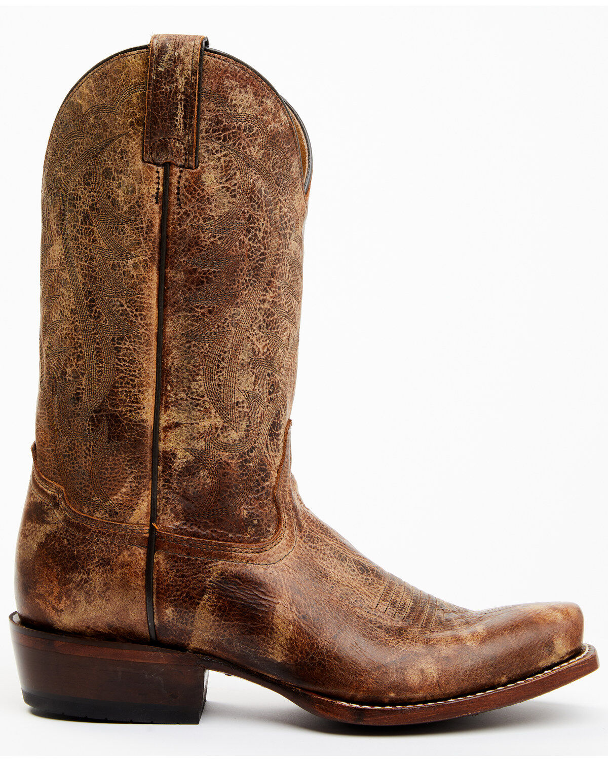 Image #2 - Moonshine Spirit&reg; Men's Distressed Western Boots - Square Toe, Tan, hi-res