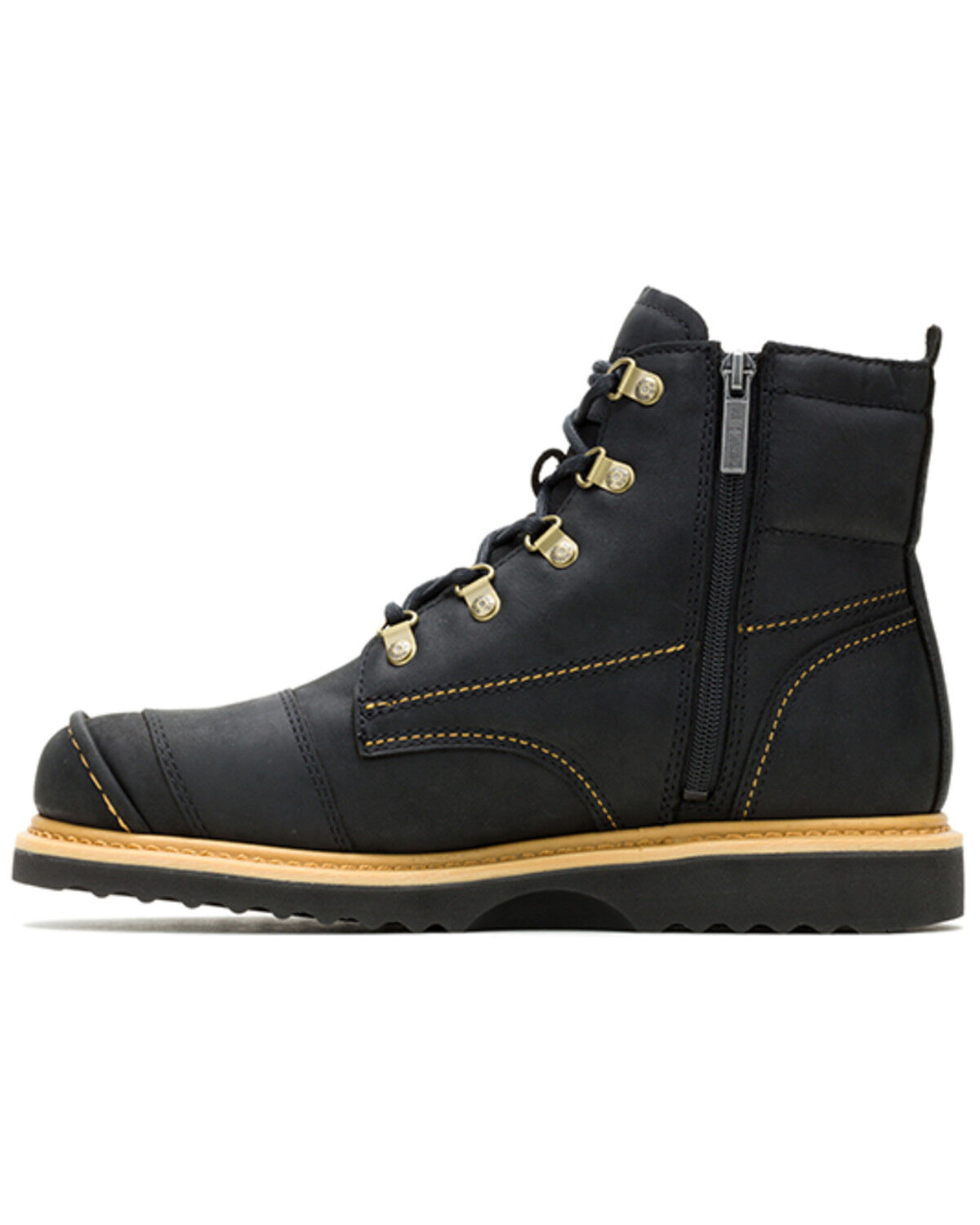 Image #3 - Harley Davidson Men's Hagerman Lace-Up Motorcycle Boots - Moc Toe, Black, hi-res