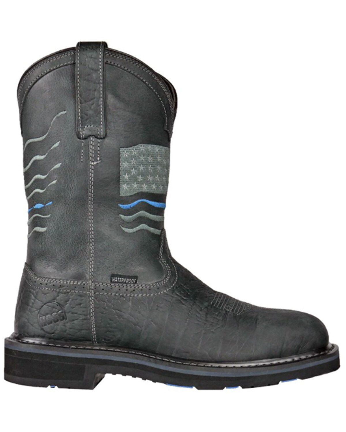 Image #2 - Hoss Men's Rushmore Wellington Western Work Boots - Composite Toe, Black, hi-res