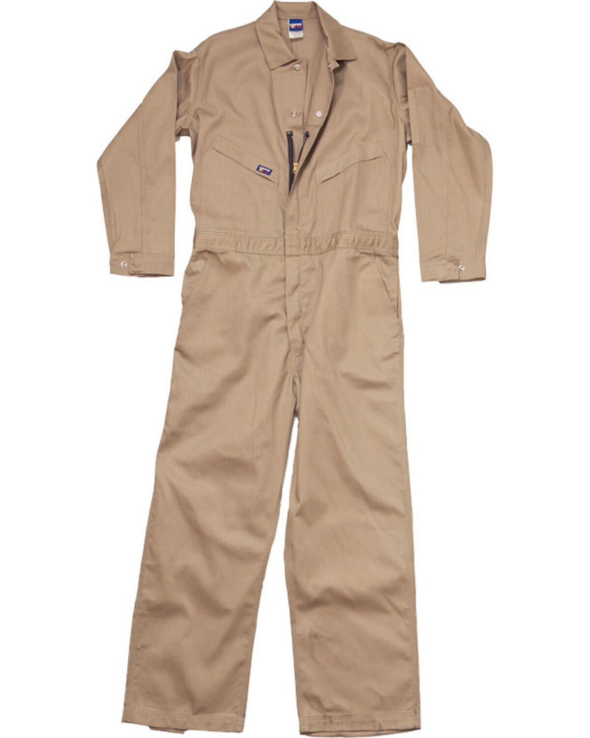 Image #1 - Lapco Men's FR Coveralls - Big, Beige/khaki, hi-res