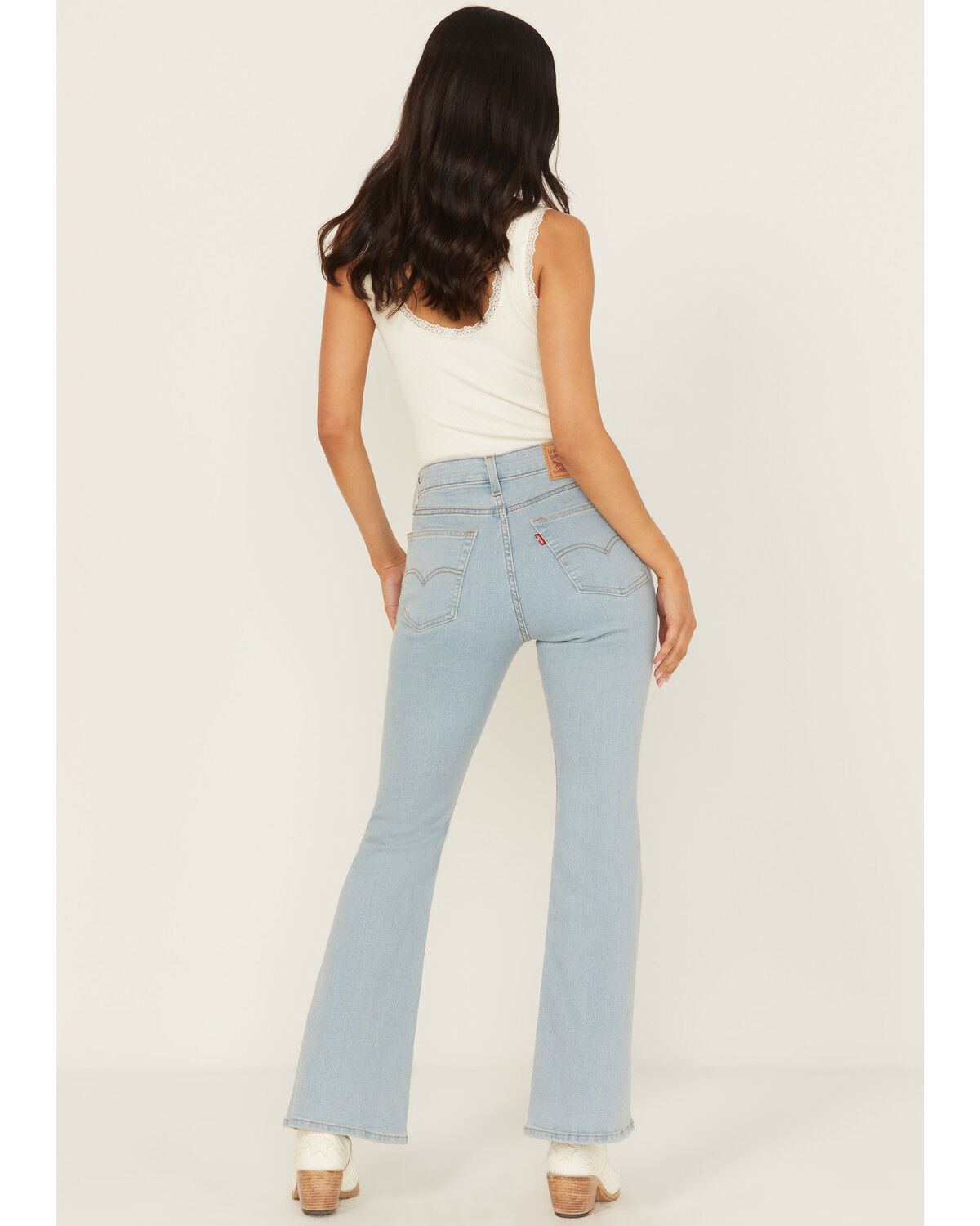 Image #3 - Levi's Women's Light Wash Different Route High Rise 726 Flare Stretch Denim Jeans, Light Wash, hi-res