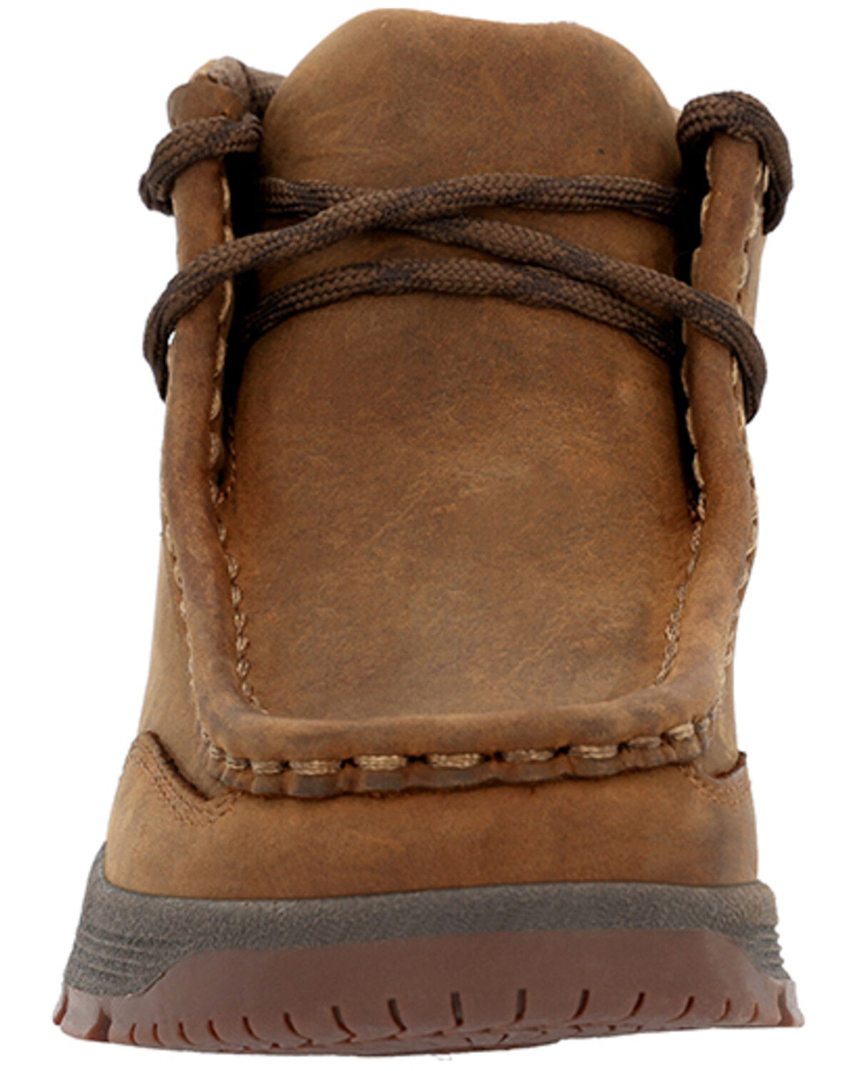 Image #4 - Georgia Boot Boys' Athens Superlyte Wallabe Chukka Shoes - Moc Toe, Brown, hi-res
