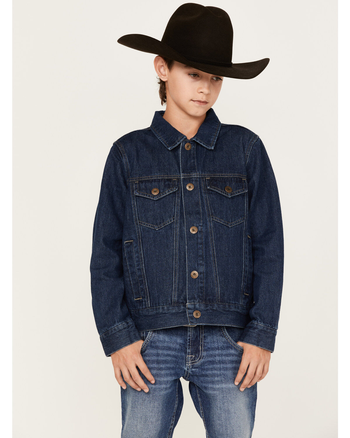 Image #1 - Cody James Boys' Coasting Medium Wash Unlined Denim Jacket, Medium Wash, hi-res