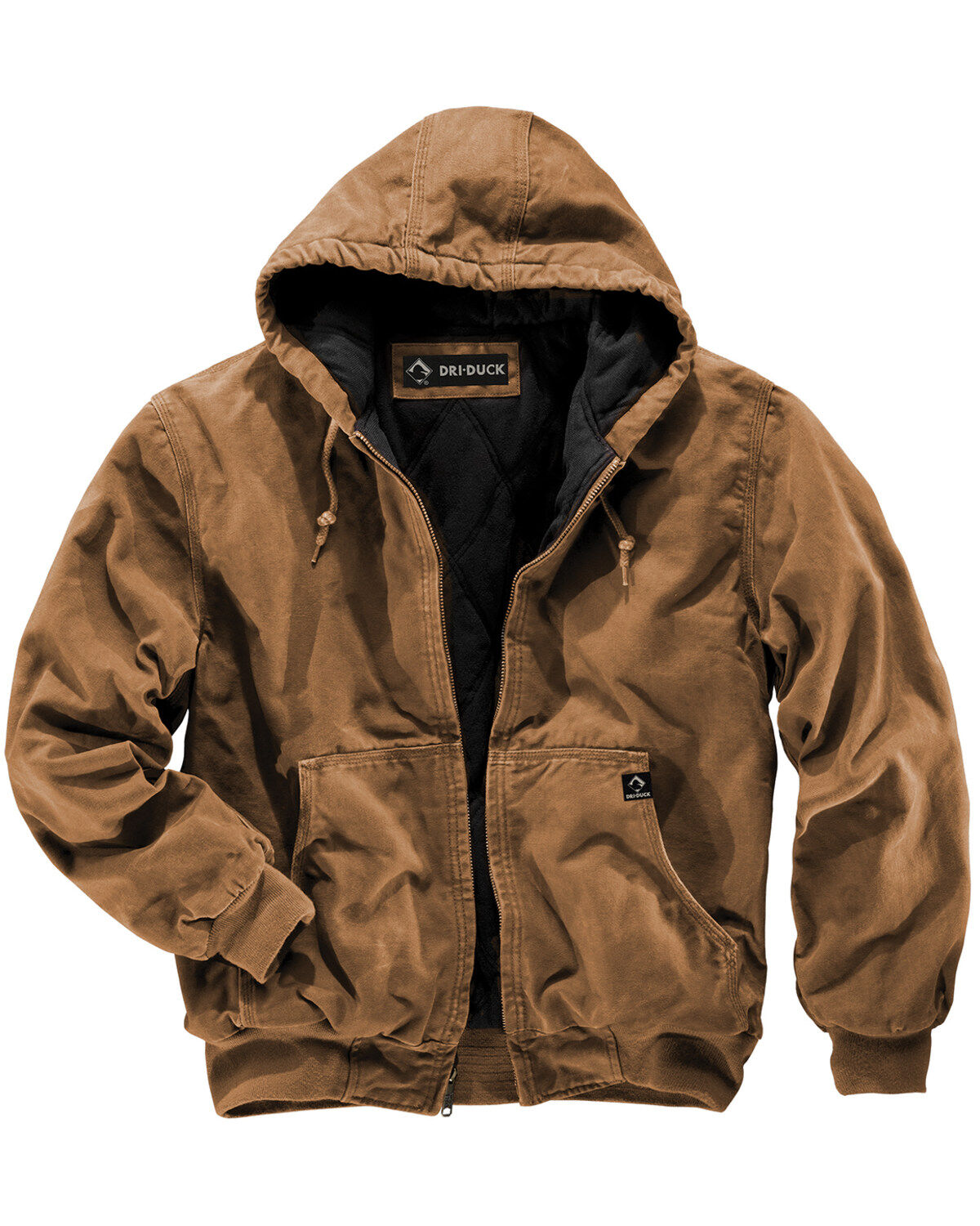 Image #1 - Dri Duck Men's Cheyenne Hooded Work Jacket, Tan, hi-res