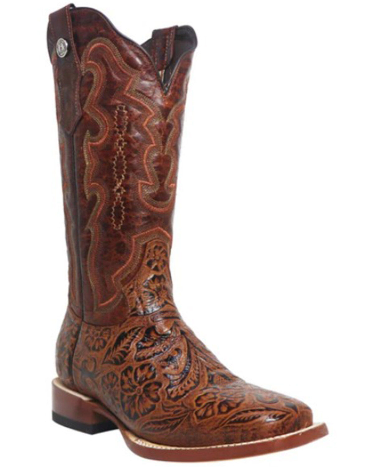 Image #1 - Tanner Mark Women's Wildfire Western Boots - Broad Square Toe, Cognac, hi-res