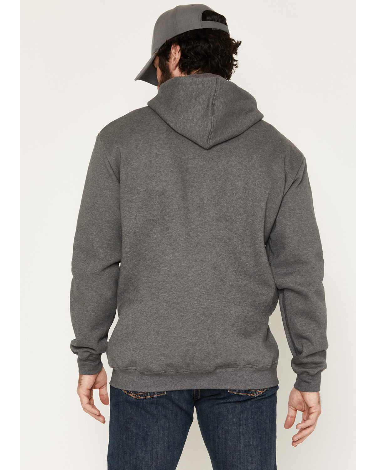 Image #4 - Forge Workwear Men's FR Solid Zip-Up Work Jacket, Charcoal, hi-res