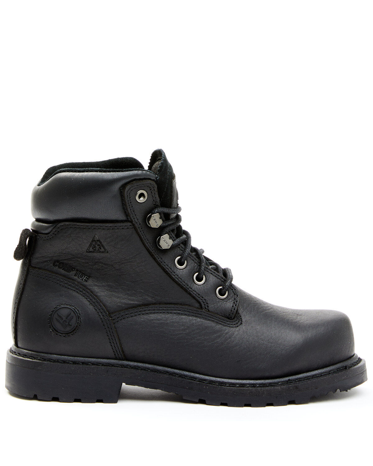 Image #2 - Hawx Women's 6" Trooper Work Boots - Composite Toe, Black, hi-res