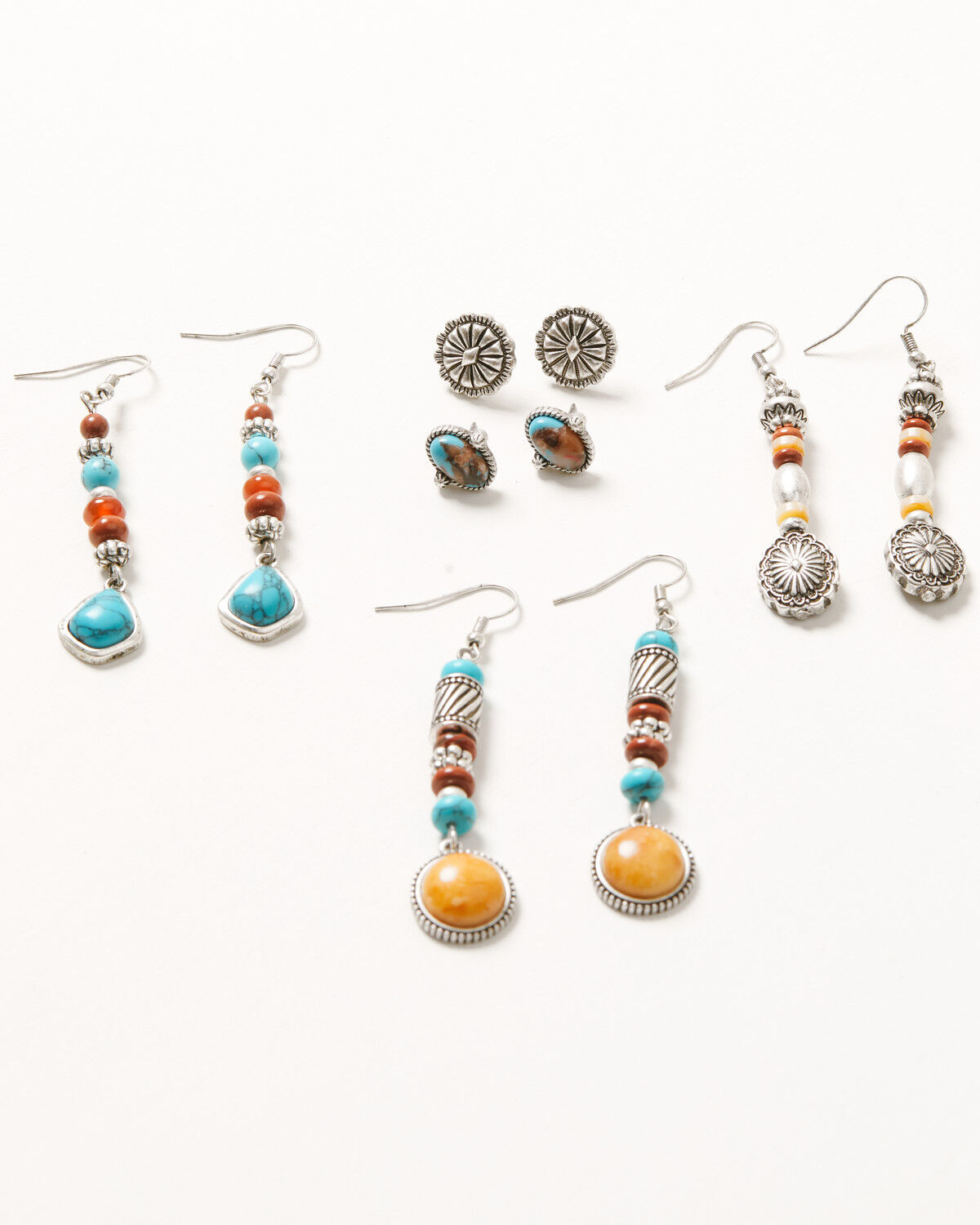 Image #1 - Shyanne Women's Retro Revival Earring Set - 5 Piece, Silver, hi-res