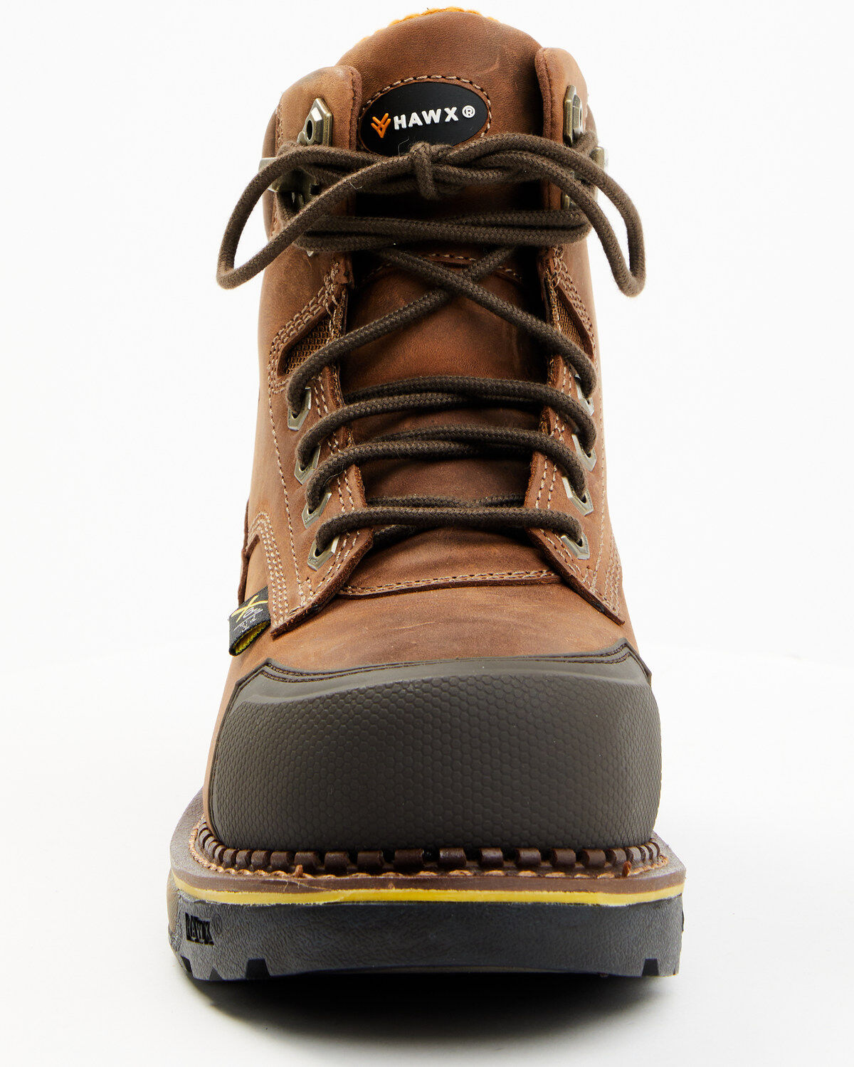Image #4 - Hawx Men's 6" Crew Chief Internal Met Guard Work Boots - Composite Toe, Brown, hi-res