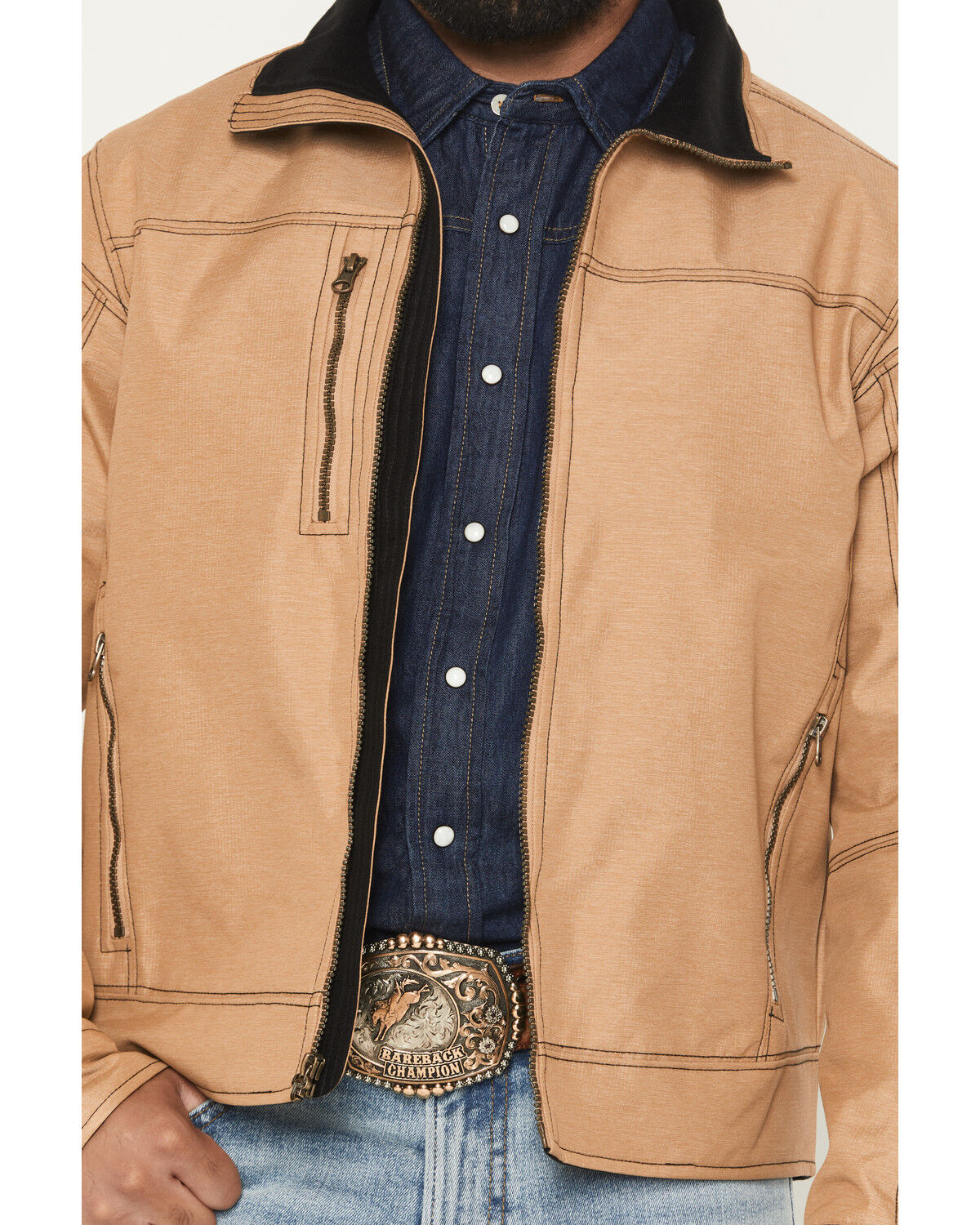Image #3 - Cowboy Hardware Men's Woodsman Tech Jacket, Tan, hi-res