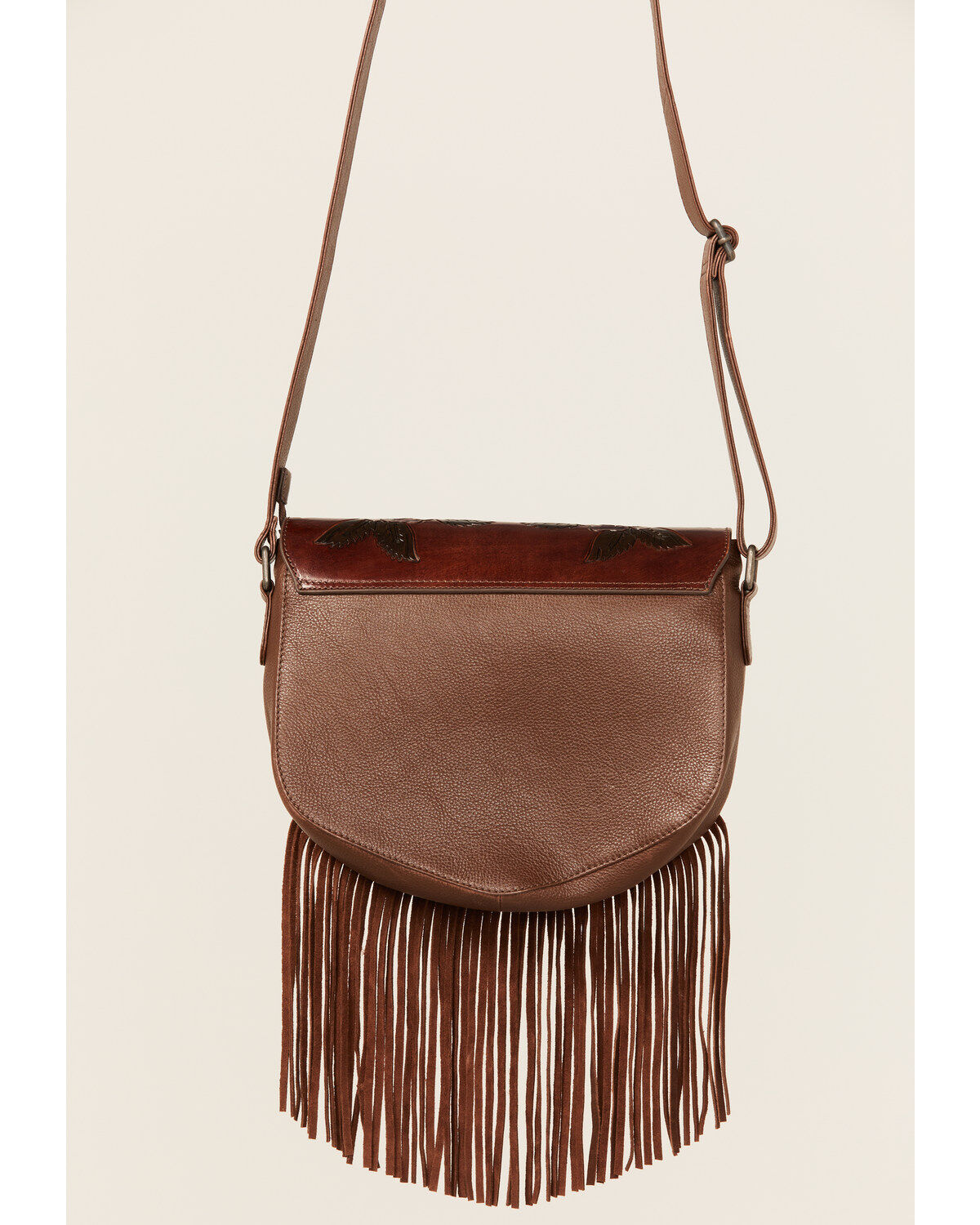 Image #3 - Idyllwind Women's Lenora Longhorn Tooled Leather Crossbody Bag, Brown, hi-res