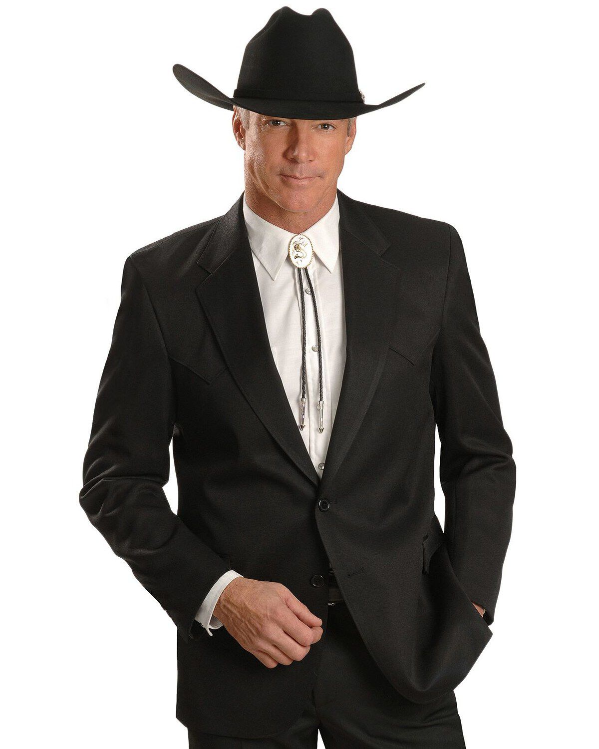 Circle S Men's Lubbock Suit Coat - Big and Tall, Black, hi-res