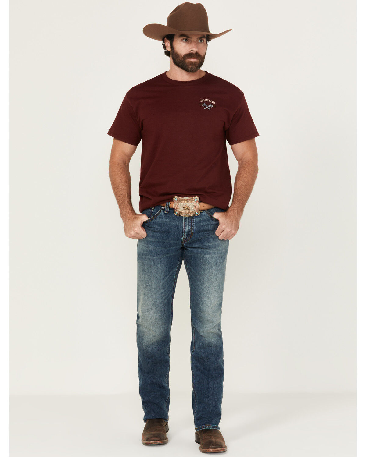 Image #1 - RANK 45&reg; Men's Roadrunner Wash Ambush Slim Straight Stretch Denim Jeans - Tall, Medium Wash, hi-res