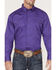 Image #3 - Roper Men's Solid Amarillo Collection Long Sleeve Button-Down Western Shirt, Purple, hi-res