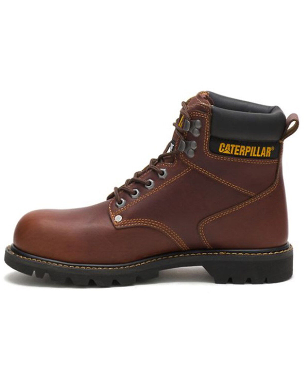 Image #3 - CAT Men's 6" Second Shift Lace-Up Work Boots - Steel Toe, Tan, hi-res
