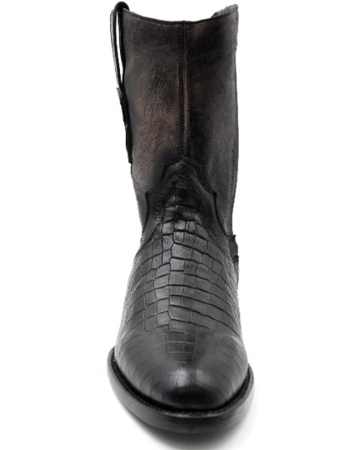 Image #3 - Ferrini Men's Winston Crocodile Print Western Boots - Round Toe, Black, hi-res