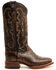 Image #2 - Tanner Women's Hand Tooled Floral Western Boots - Broad Square Toe, Brown, hi-res
