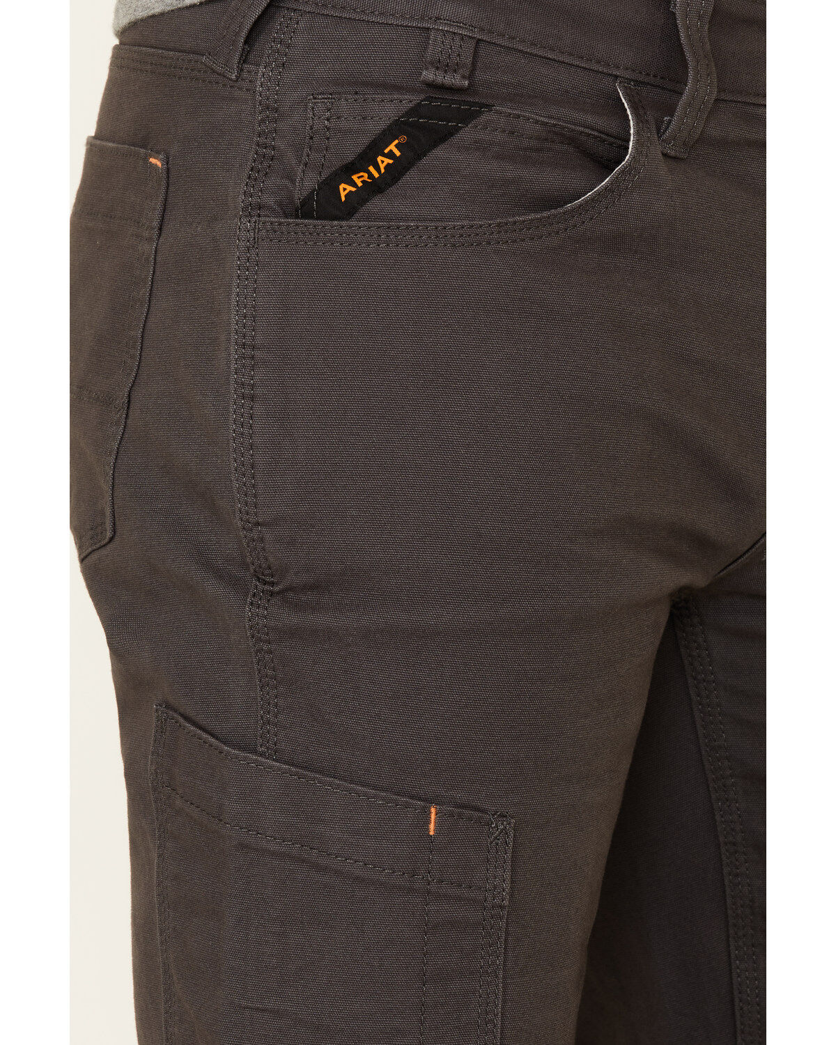 Image #3 - Ariat Men's Rebar M7 Durastretch Made Tough Straight Leg Work Pants, Grey, hi-res