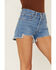 Image #2 - Levi's Women's 501 Medium Wash High Rise Jazz Solo Distressed Original Denim Shorts, Blue, hi-res