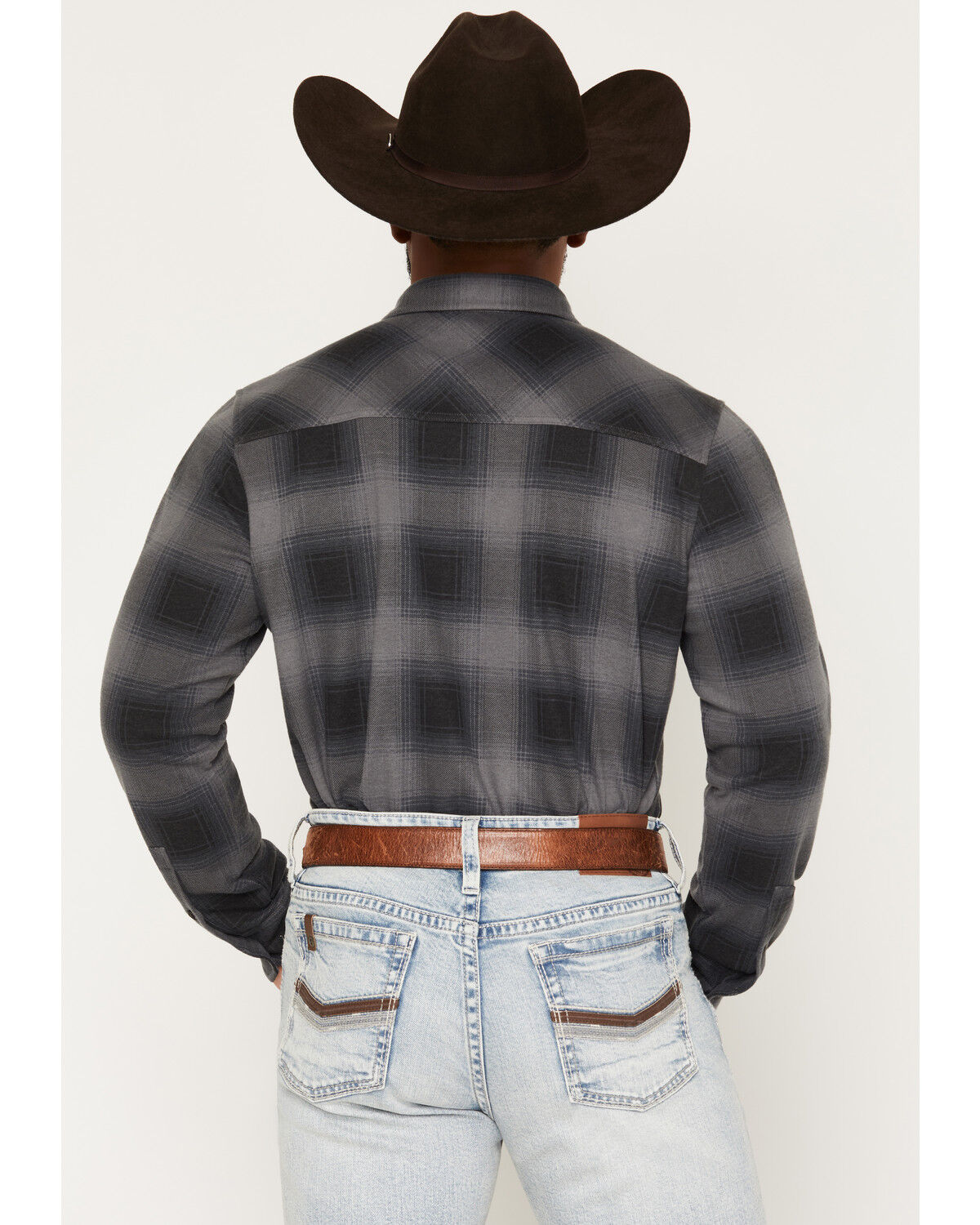 Image #4 - Cody James Men's Quiet Shade Plaid Print Long Sleeve Button-Down Shirt, Slate, hi-res