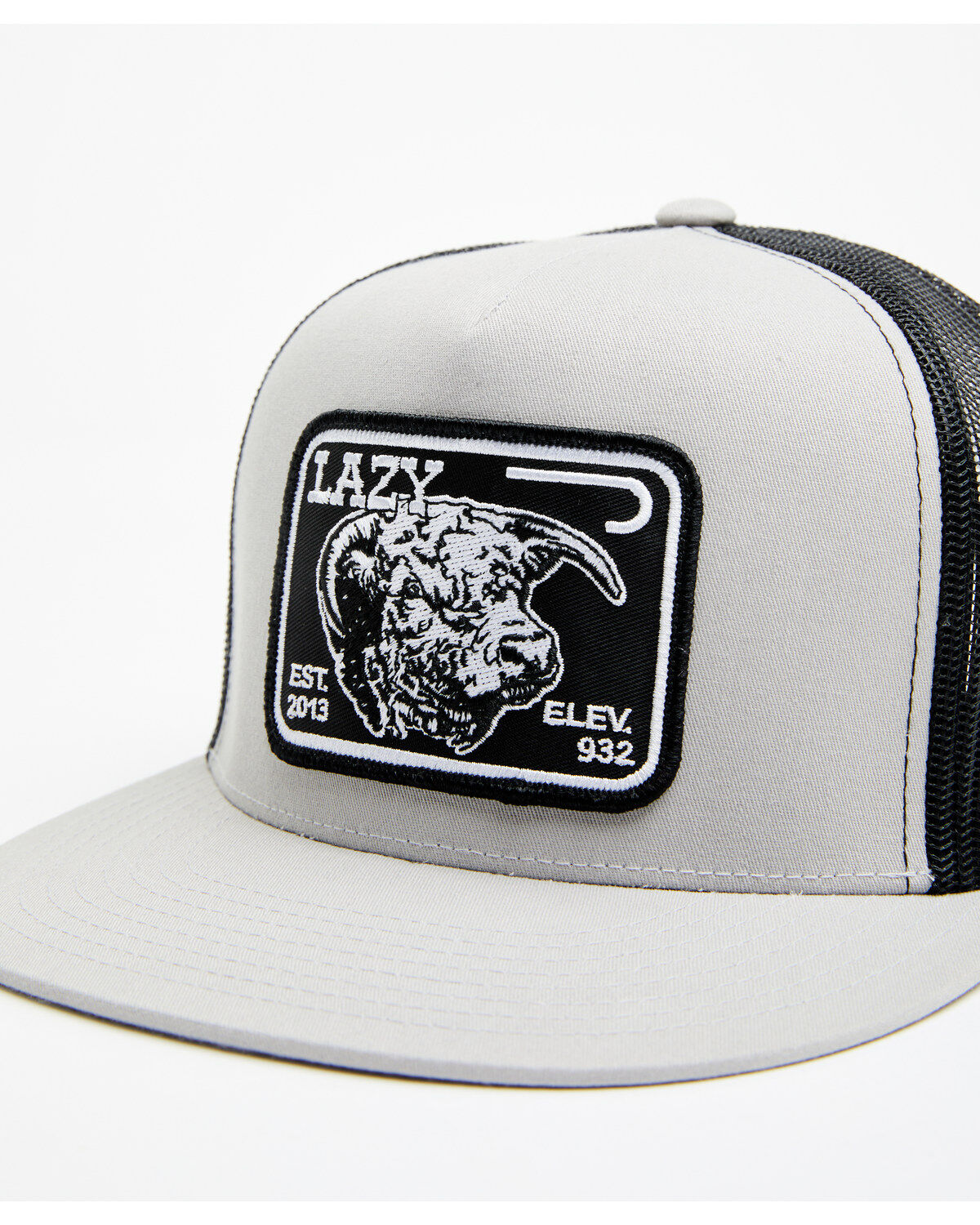 Image #2 - Lazy J Ranch Men's Elevation Cowhead Ball Cap, Silver, hi-res