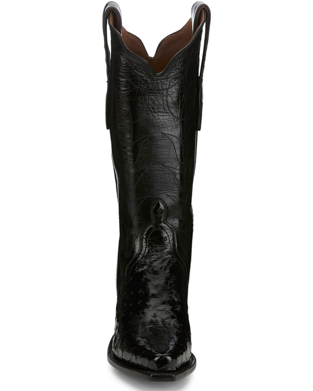 Image #4 - Tony Lama Women's Boot Barn Exclusive Exotic Ostrich Western Boots - Snip Toe, Black, hi-res