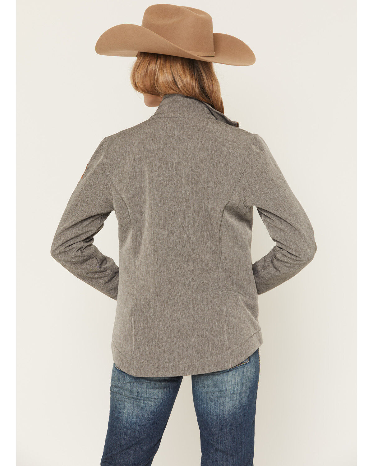 Image #4 - Cinch Women's Bonded Concealed Carry Softshell Jacket, Charcoal, hi-res