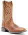 Image #1 - Justin Men's Stampede Canter Performance Western Boots - Broad Square Toe, Brown, hi-res