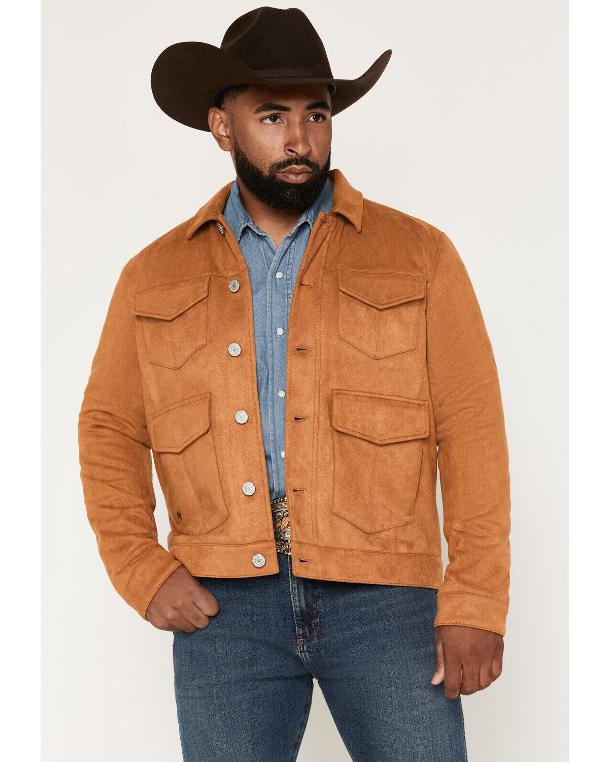 Moonshine Spirit&reg;&nbsp;Men's High Noon Faux Suede Leather Jacket, Camel, hi-res