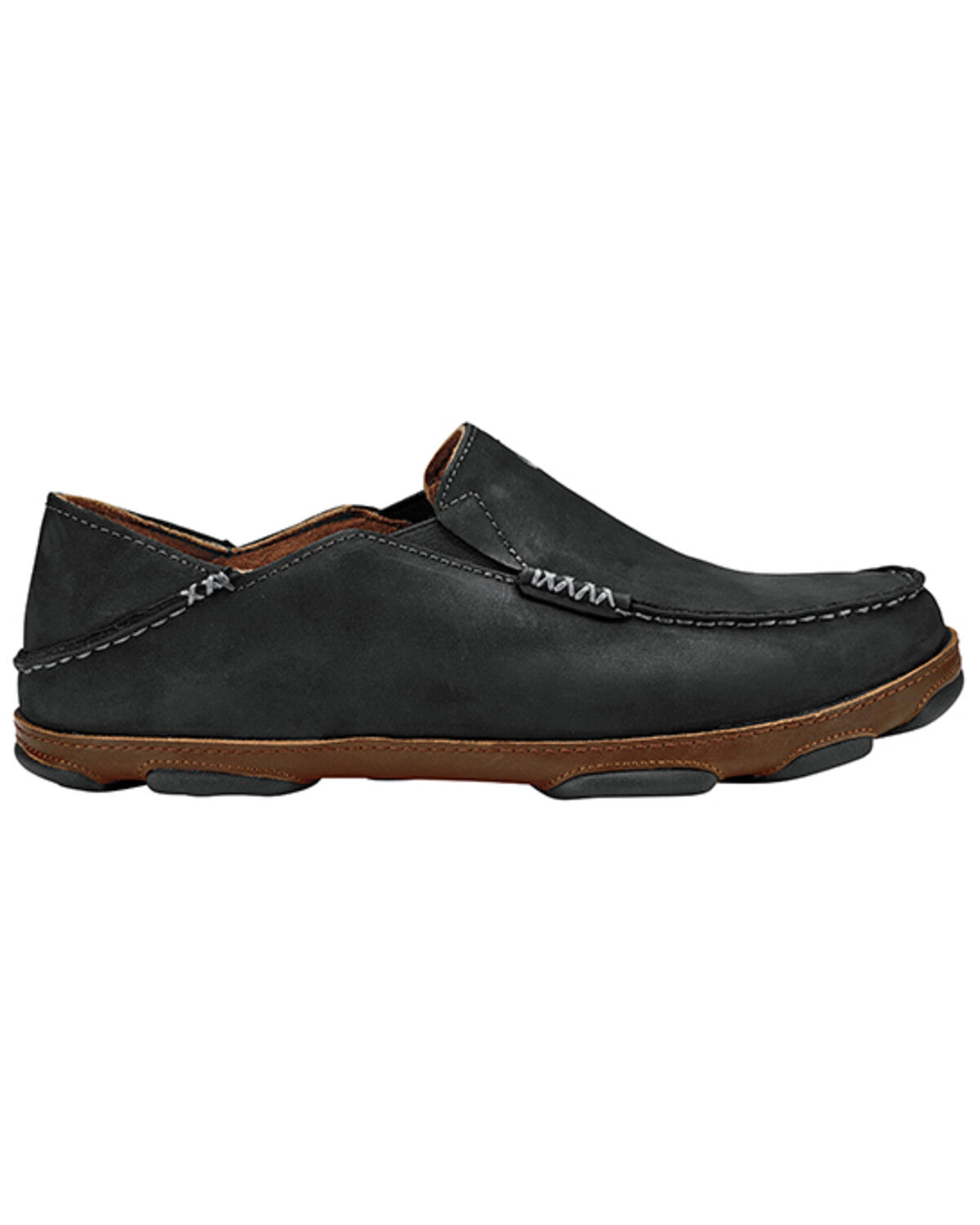 OluKai Men's Moloa Slip-On Casual Shoes - Moc Toe, Black, hi-res