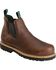 Image #1 - Georgia Boot Men's Romeo Waterproof Slip-On Work Shoes - Soft Toe, Brown, hi-res
