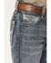 Image #2 - Rock & Roll Denim Men's Double Barrel Medium Wash Relaxed Bootcut Rigid Denim, Dark Medium Wash, hi-res
