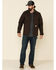 Image #2 - Carhartt Men's Dark Brown Washed Duck Sherpa Lined Work Coat - Tall, Dark Brown, hi-res