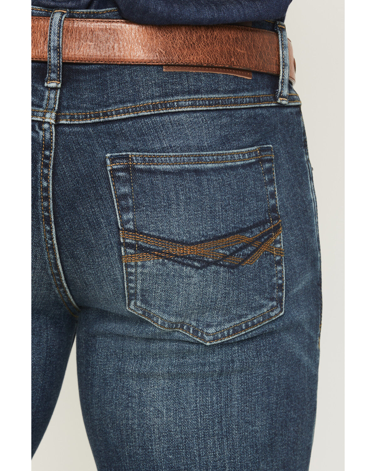 Image #4 - RANK 45&reg; Men's Roughstock Rockford Wash Brock Relaxed Bootcut Performance Stretch Denim Jeans, Dark Wash, hi-res