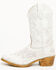 Image #2 - Shyanne Girls' Little Lasy Western Boots - Snip Toe, White, hi-res