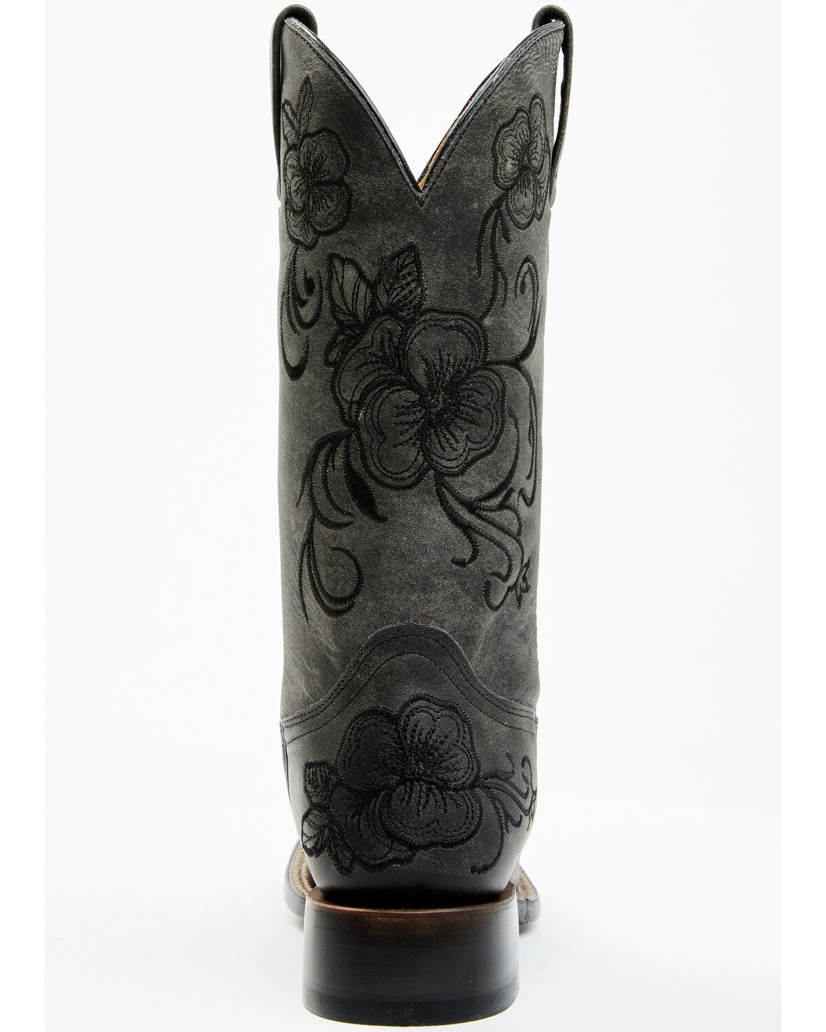 Image #5 - Shyanne Women's Lasy Western Boots - Broad Square Toe, Black, hi-res
